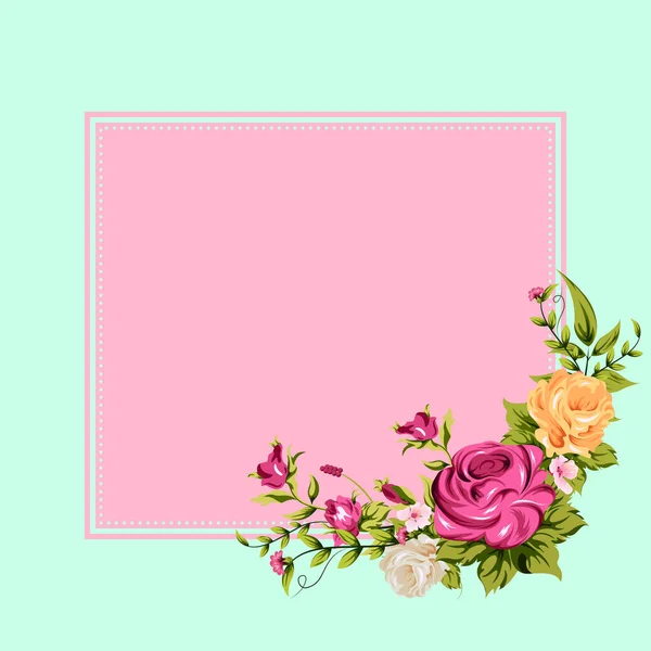 Primavera flor fresca em fundo cartaz banner floral — Vetor de Stock