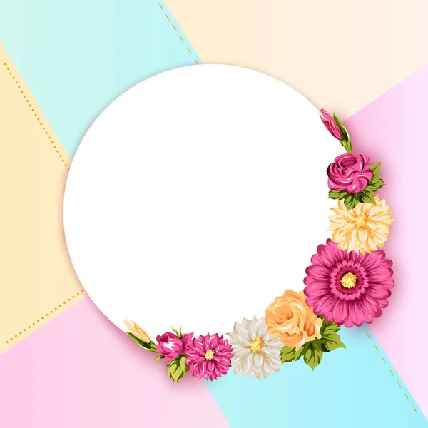 Printemps fleur fraîche en fond d'affiche bannière florale — Image vectorielle