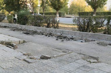 Şehir kaldırımlar tamiri