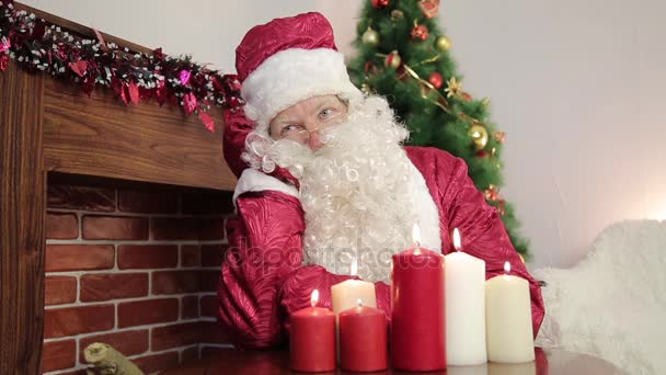 산타 클로스와 새 해의 초. — 비디오