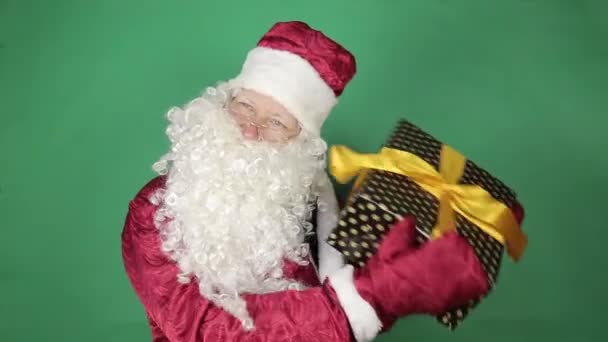 Święty Mikołaj z darami. — Wideo stockowe