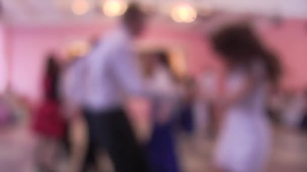 Dancing without focus, blur. — Stock Video