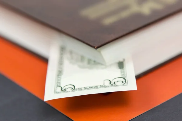 Papiergeld in het boek. — Stockfoto