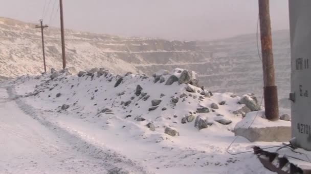 Cidade Yasny Região Orenburg Rússia Pedreira Para Extração Amianto Crisotila — Vídeo de Stock