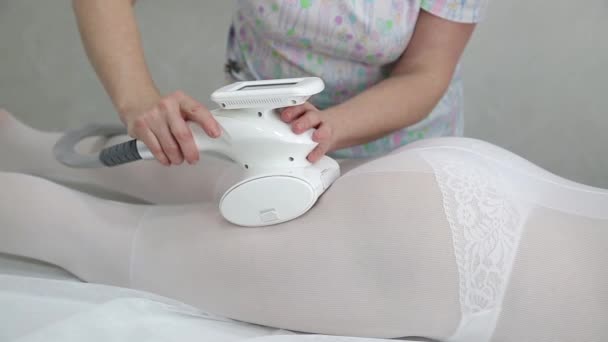 Device Removing Excess Fat Device Carrying Out Lpg Massage Application — Stock Video