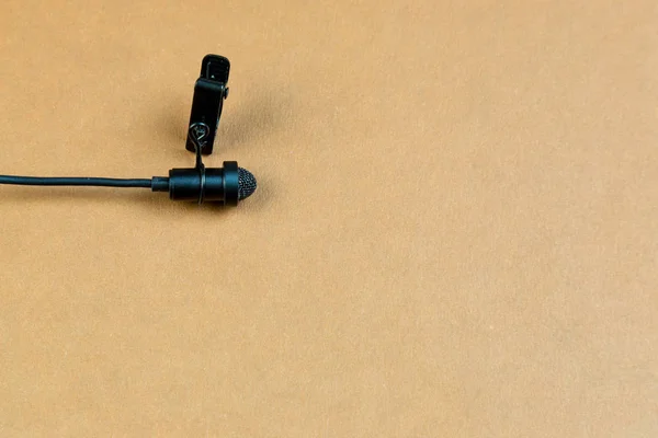Miniature microphone of the buttonhole. — Stock Photo, Image