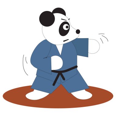 Panda judo güreşi yapıyor..