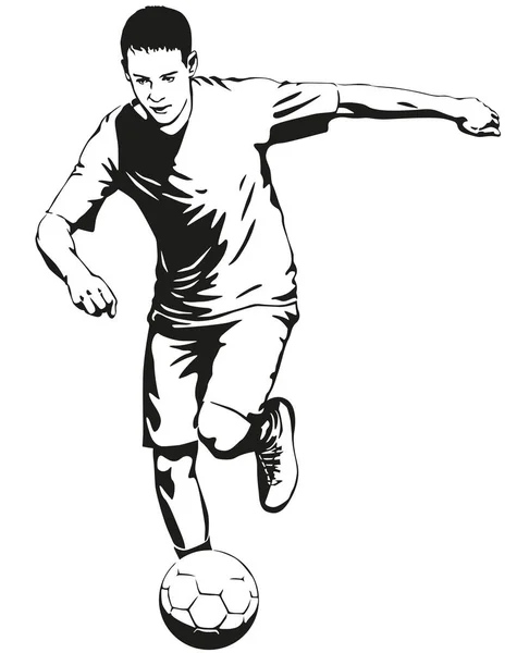 Football Joueur de football — Image vectorielle