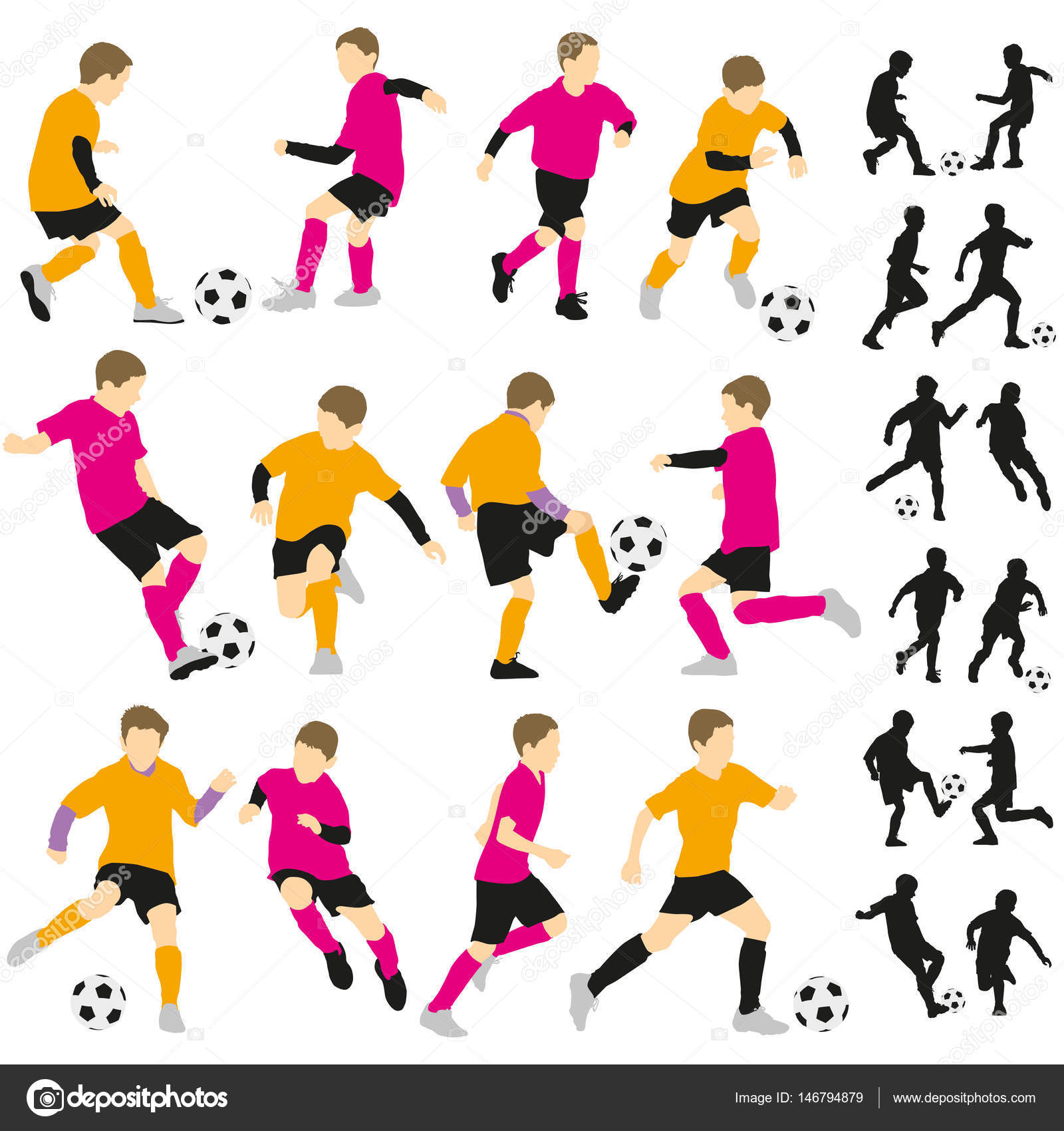 Soccer Football Children Boys Playing Stock Vector Image By C Digiselector