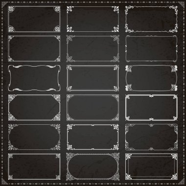 Dekoratif çerçeveleri ve borders dikdörtgen 2 x 1 oranlarını 4 ayarla