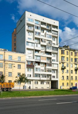 Saint-Petersburg, Rusya 'da konut binaları olan şehir manzarası
