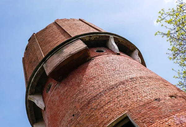 Detail Staré Opuštěné Cihlové Vodárenské Věže Městě Armavir Rusko — Stock fotografie