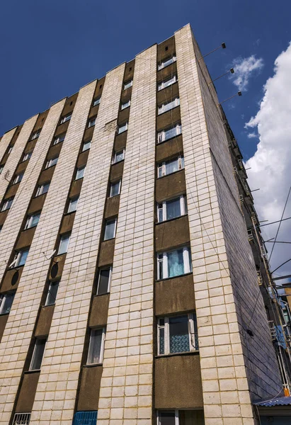 Edificio Residencial Stavropol Rusia Estilo Brutalismo Era Modernismo Soviético — Foto de Stock