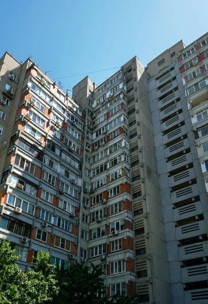 Edificios Residenciales Rostov Don Rusia Estilo Brutalismo Era Modernismo Soviético —  Fotos de Stock