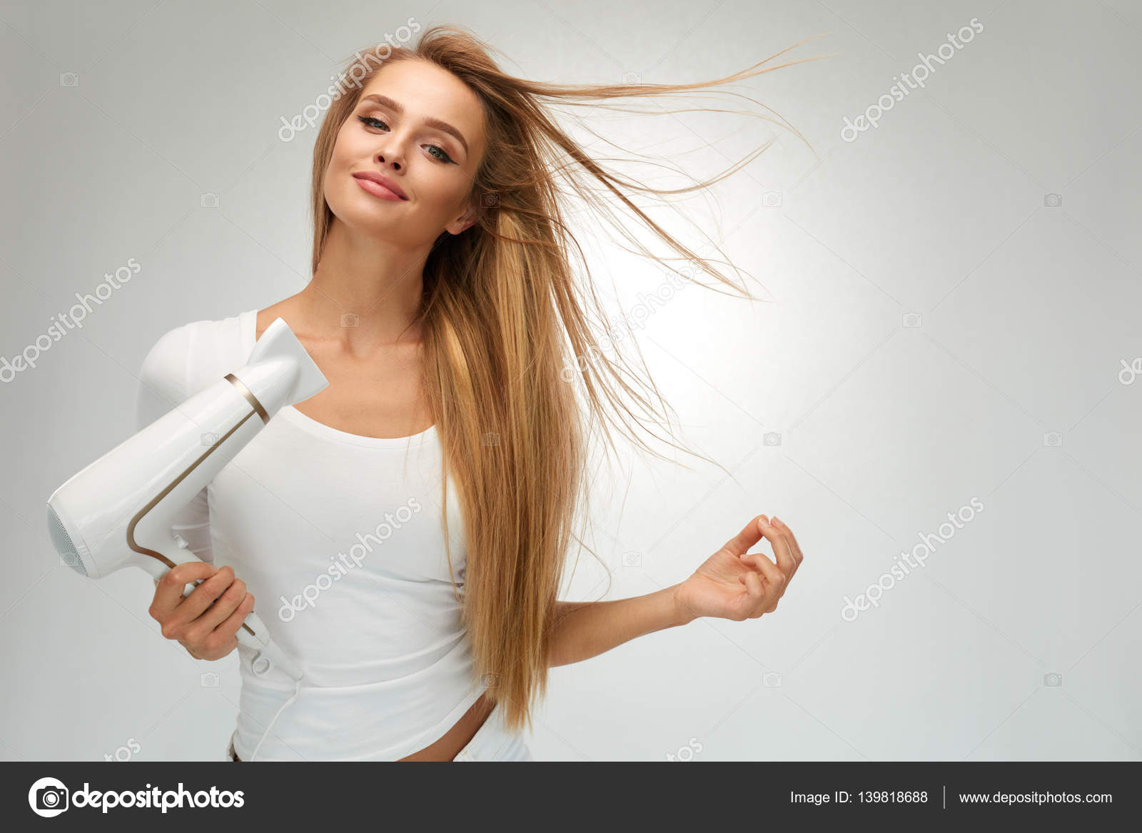 how to straight hair using hair dryer