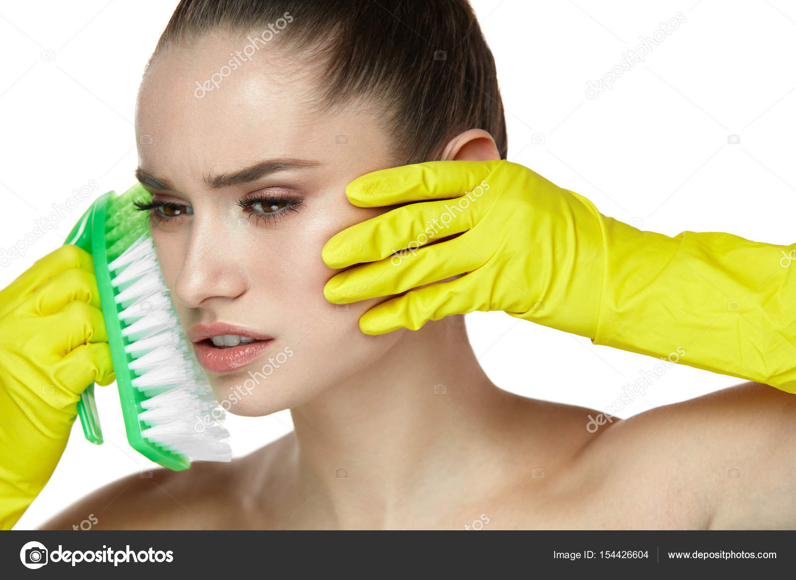 sexy woman scrubbing Sexy woman scrubbing