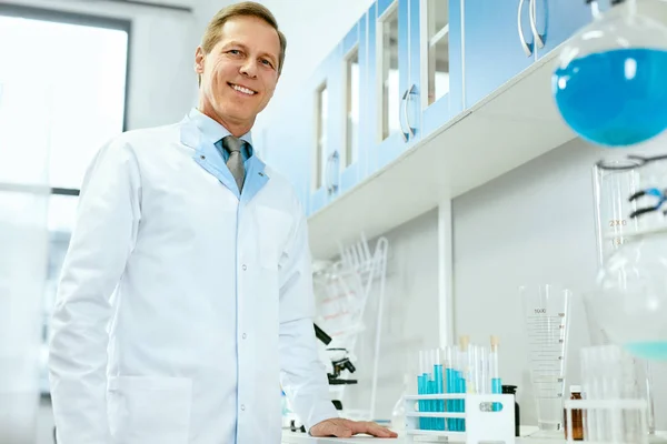 Science. Man Working At Laboratory.