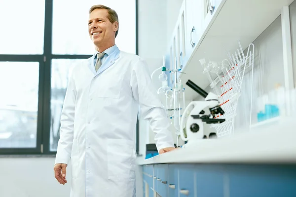 Science. Man Working At Laboratory.