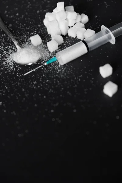 Azúcar blanco como droga — Foto de Stock