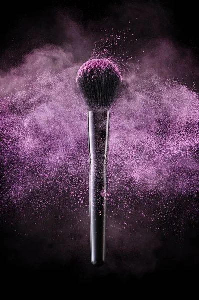 Cosmetic Brushes And Explosion Colorful Powders.