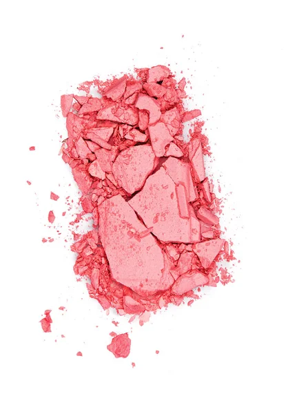Makeup. Pink Blush On White Background.