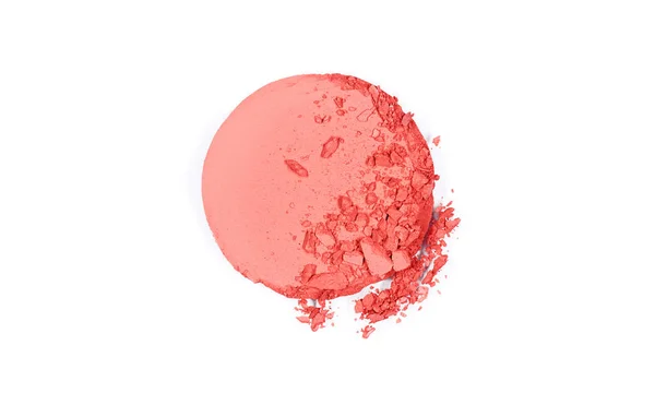 Blush rosa esmagado. Produtos cosméticos para maquiagem — Fotografia de Stock