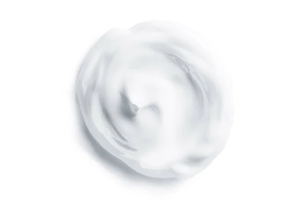 Textura de creme branco isolado em fundo branco — Fotografia de Stock