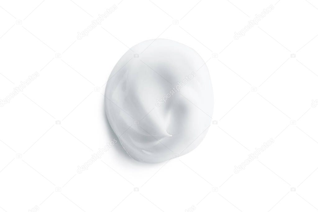 White Cream Texture Isolated On White Background