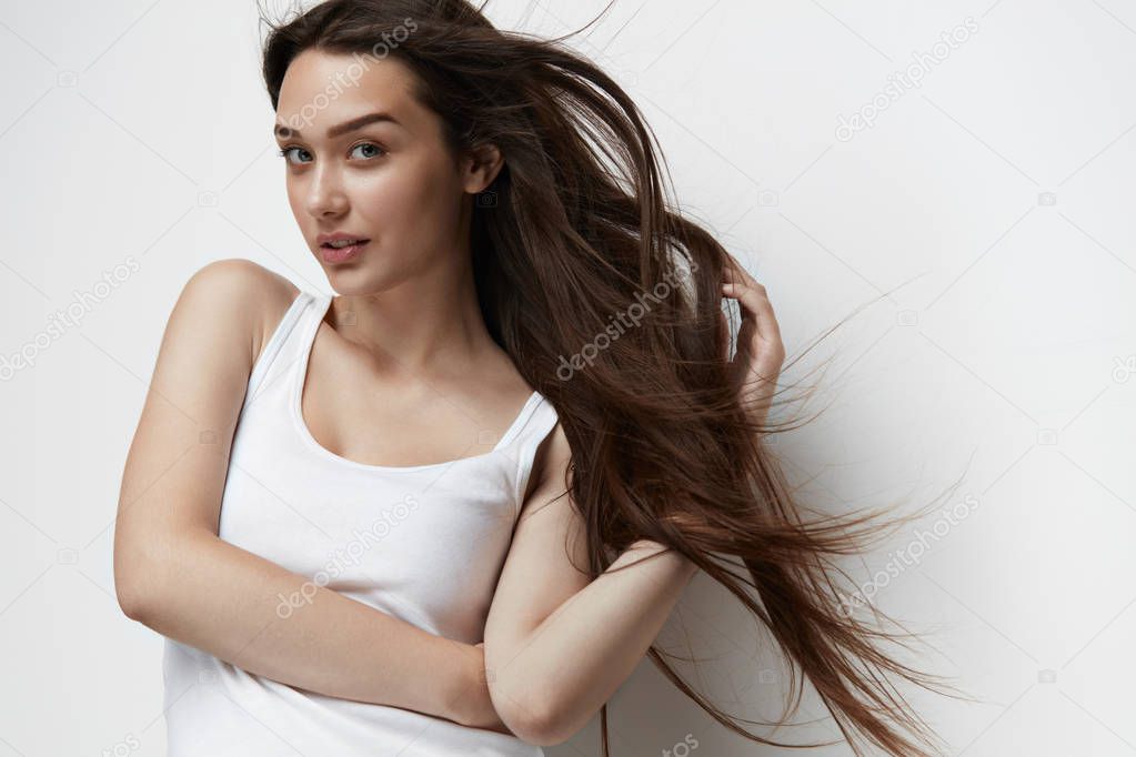 Beautiful Woman With Long Hair.