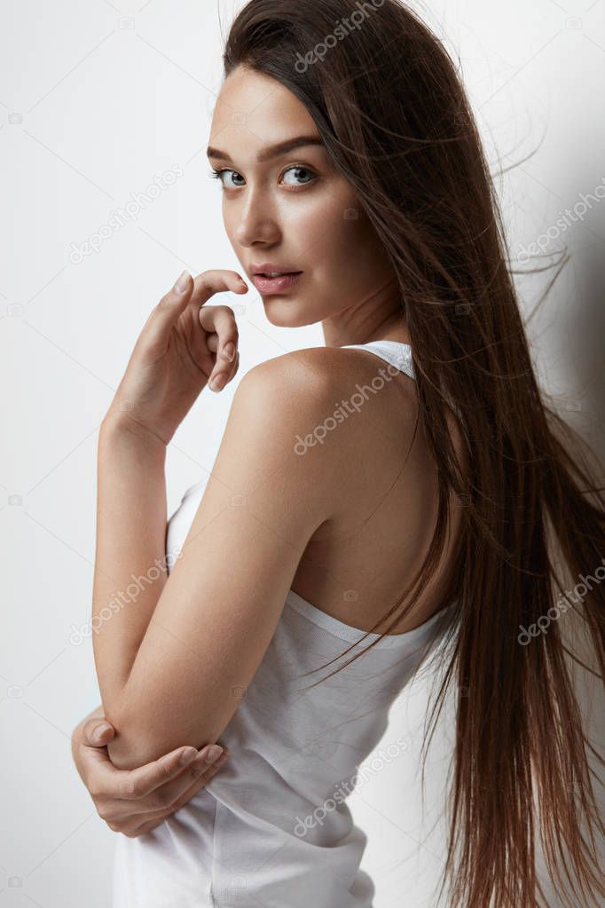 Beautiful Woman With Long Hair.