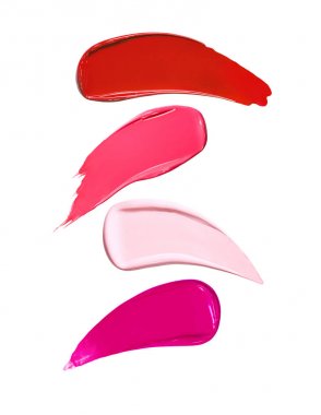 Likit ruj tonları beyaz arka plan üzerinde