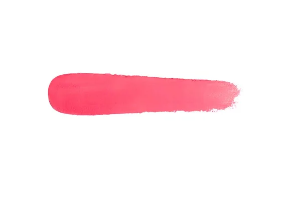 Pink Matte Lipstick Sample On White Background. — Stock Photo, Image