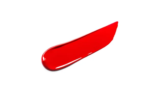 Czerwona szminka płyn tekstury rozmazywanie — Zdjęcie stockowe
