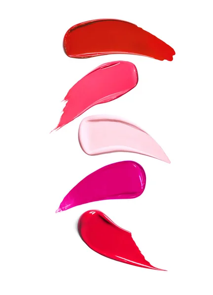 Liquid Lipstick Shades On White Background — Stock Photo, Image