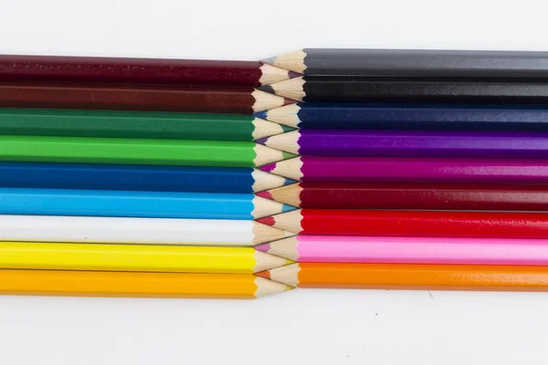 彩色铅笔返回学校 — 图库照片