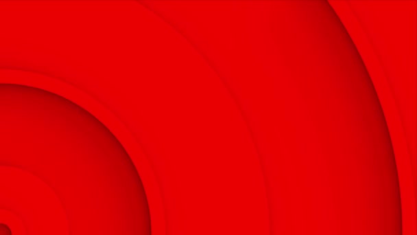 Абстрактный Фон Растущими Круглыми Полосами Зацикленная Фоновая Анимация Красными Концентрическими — стоковое видео