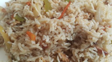 Basmati pirinç pilav veya pulav chana veya sebze pirinç chana kullanarak