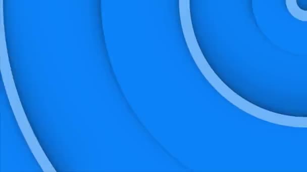 Streszczenie Tła Rosnącymi Okrągłymi Paskami Pętla Animacji Tła Niebieskimi Koncentrycznymi — Wideo stockowe