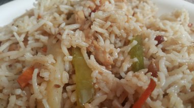 Basmati pirinç pilav veya pulav chana veya sebze pirinç chana kullanarak
