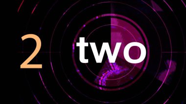 Sayısal olarak ve İngilizce metinde yazılan sayının çizimi