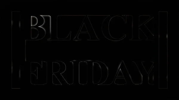 Golden and shining edges of the text "BLACK FRIDAY" — Stock Photo, Image