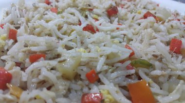 Basmati pirinç pilav veya bezelye veya sebze rice ile pulav 