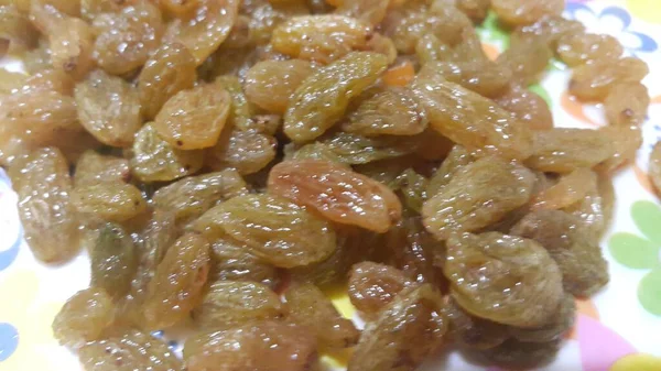 Closeup view of dried or dehydrated raisins — Stock Photo, Image