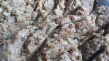 Kichra adlı Pişmiş beyaz pirinç yakın bir görünüm