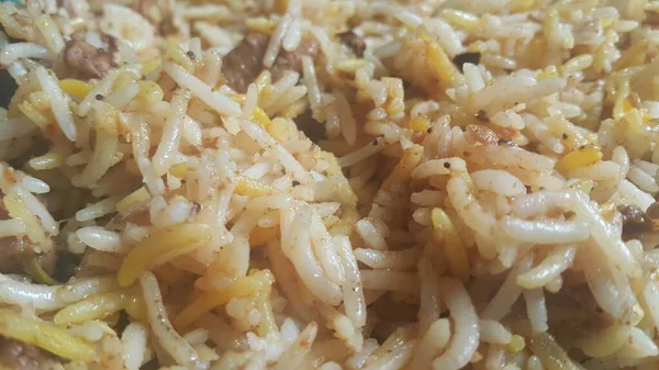 Basmati Pirinç Pulao ya da Chana ile sebzeli, ya da sebze pirinç çanak — Stok fotoğraf