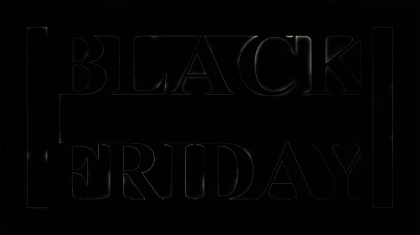 Golden and shining edges of the text "BLACK FRIDAY" — Stock Photo, Image