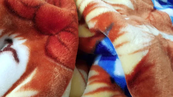 Κοντινό πλάνο μακρο με πολύχρωμη μαλακή κουβέρτα — Φωτογραφία Αρχείου