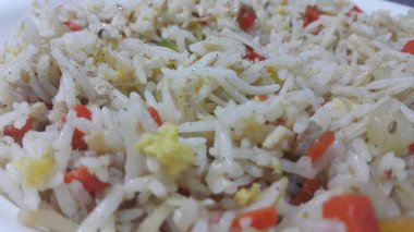 Basmati pirinç pilav veya bezelye veya sebze rice ile pulav 