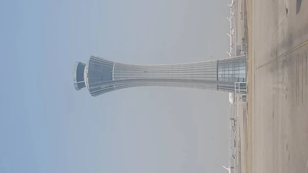 Torre de Control del Aeropuerto Internacional de Pekín Capital — Foto de Stock