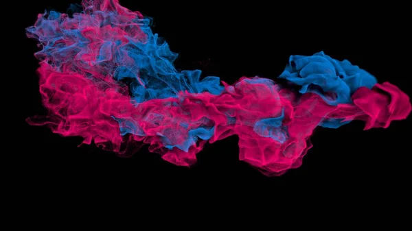 Incense colorful smoke or rich steam curled up on a black background — Stock Photo, Image